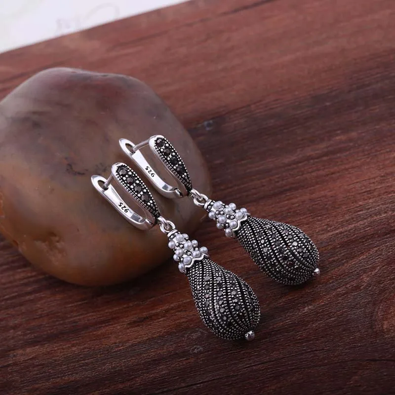 Винтажный набор ювелирных изделий Feelgood серебристого цвета полностью черные