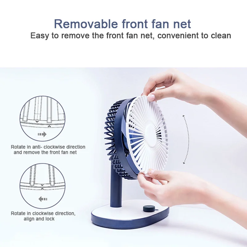 

KBAYBO USB Fans Mini Portable Desktop fan Rechargeable Built-In Battery Air Cooling Fan Desk Cooler Fan Student Dormitory Bed