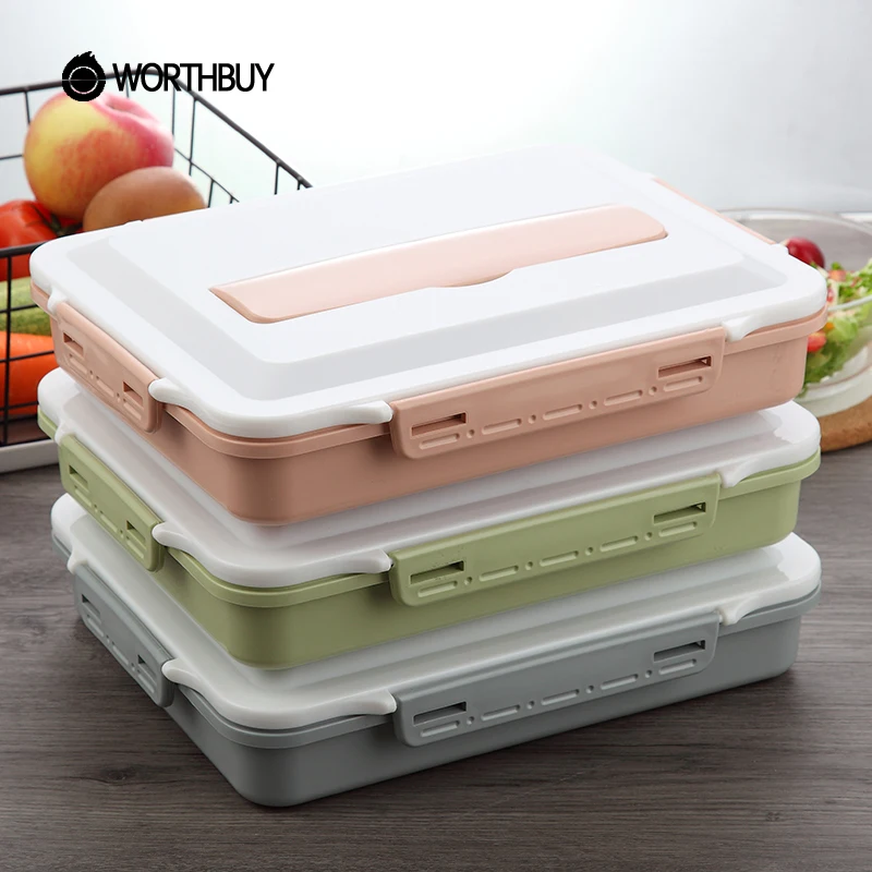 WORTHBUY Высокая емкость 304 нержавеющая сталь Ланч бокс для детей школьные пищевой