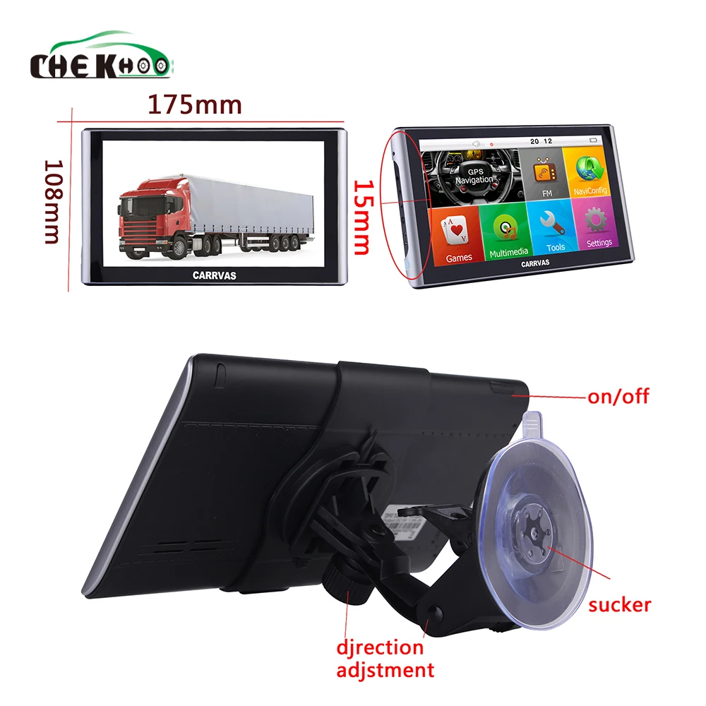 Универсальный 7 ми дюймовый gps навигатор для машины навигации FM Bluetooth AVIN Navitel