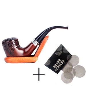 Резные трубки дымоход фильтр курительная трубка смола табачная трубка сигары подарки Narguile дым мундштук + сетка