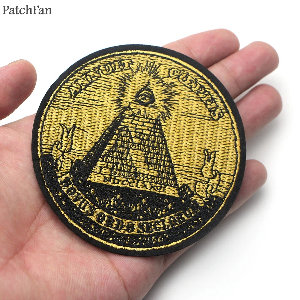 Patchfan Всевидящее Око annuit coeptis Мейсон гладить на футболка одежда вышитые патчи para