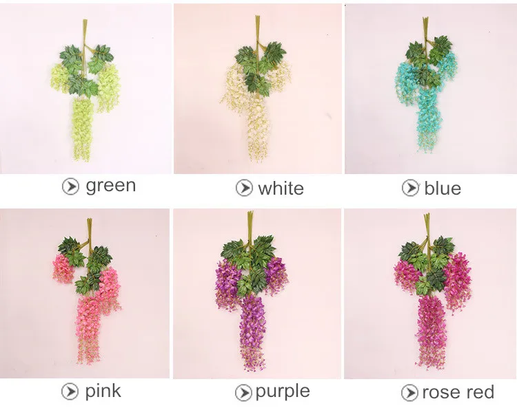 Искусственные цветы Глицинии для свадьбы вечеринки фестиваля декоративные