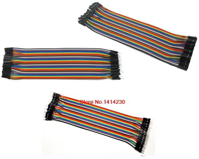 Dupont line 120 шт. 20 см 2,54 мм расстояние между штыревыми+ штыревыми и женскими перемычками Dupont кабель для arduino