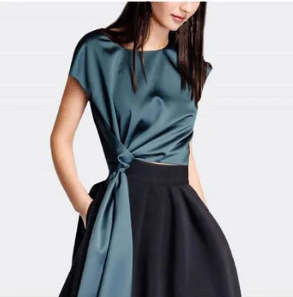 Модное летнее женское платье А-силуэта винтажное однотонное для вечеринок