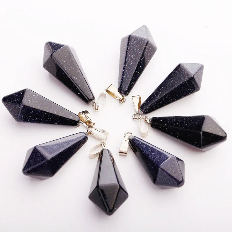 Wholesale 25pcs Lot Charms Hexagonal Pendants Crystal Opal Stone Six-sided Pyramid For Jewelry Making | Украшения и аксессуары