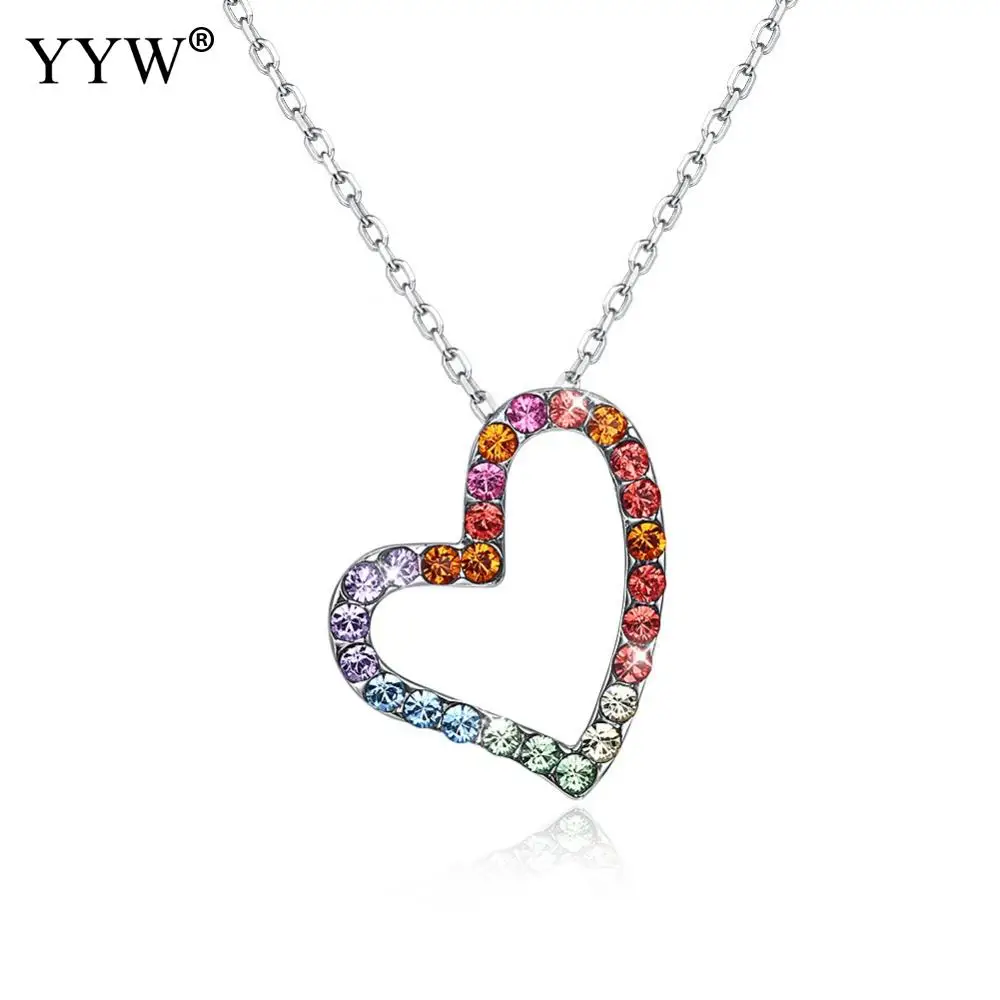 

2018 New Arrival 925 Sterling Silver Necklace Heart Shape Plated Oval Chain For Woman Party Wedding Decoration