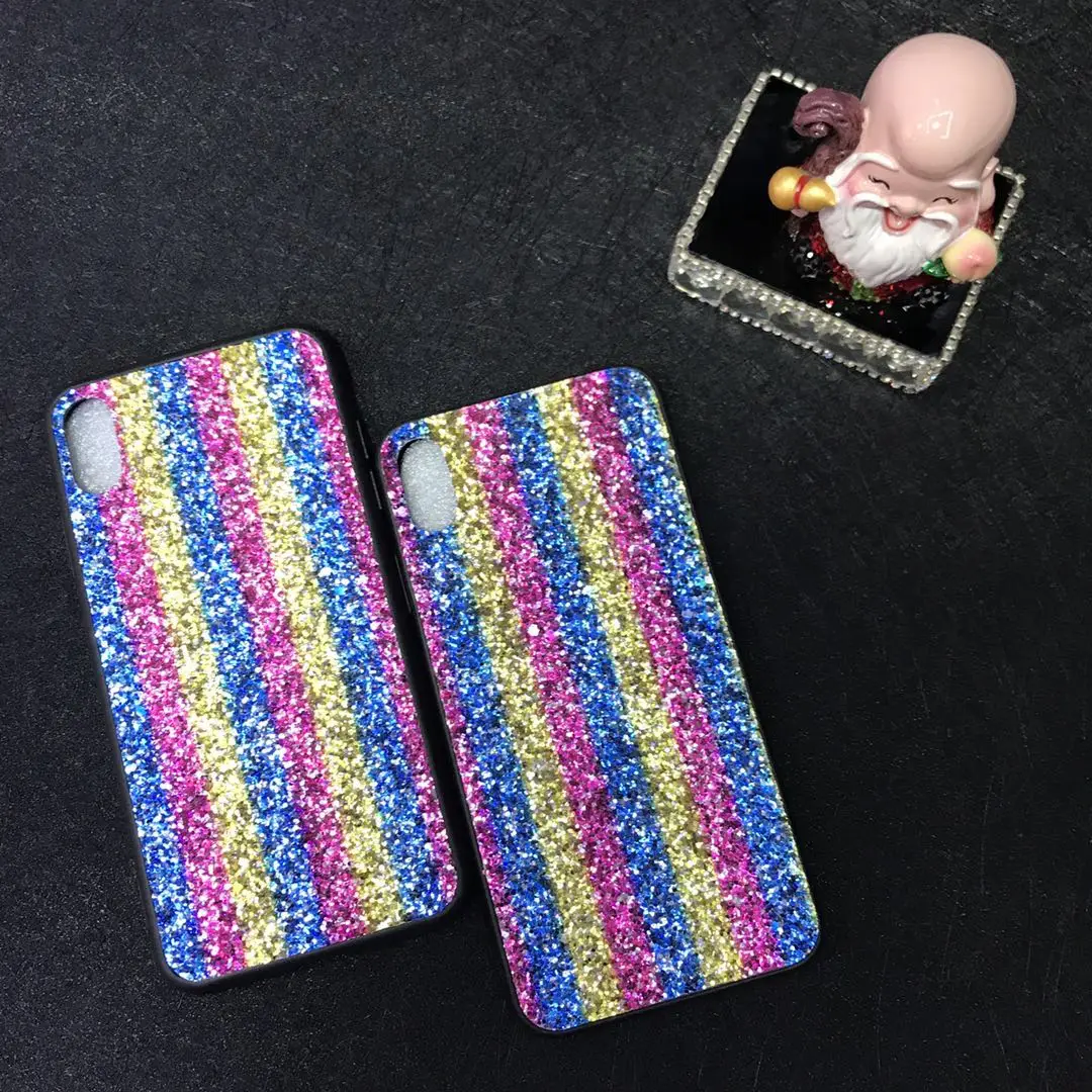 Роскошные Bling полосой чехол для Huawei Y7 Prime Y9 2019 2018 Honor 8X 8C 7C 10 Lite 7X P30 Pro Коврики 20 SE Nova 4