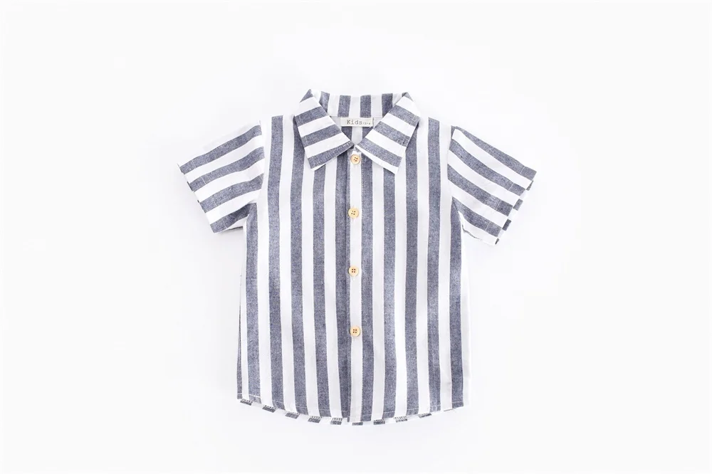 TTONCEN/летний детский брендовый деловой комплект из 2 предметов рубашки и шорты