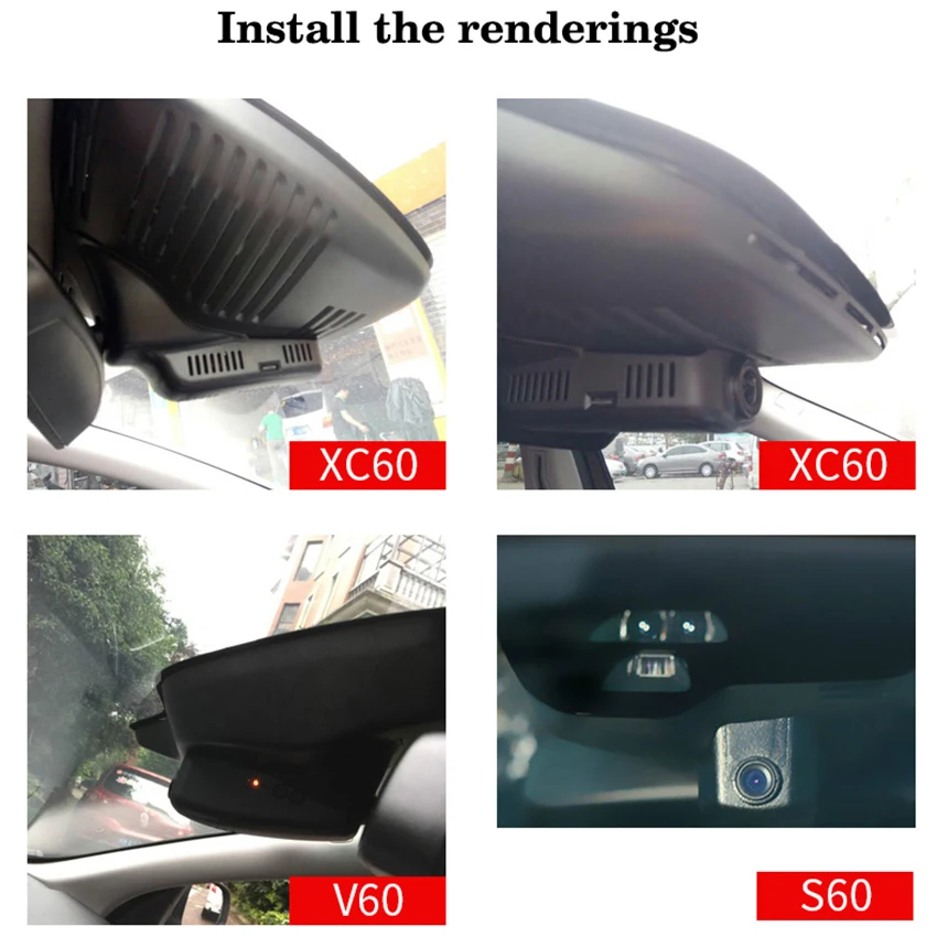 YESSUN для Volvo XC60 Автомобильный видеорегистратор DVR Мини приложение управления Wifi