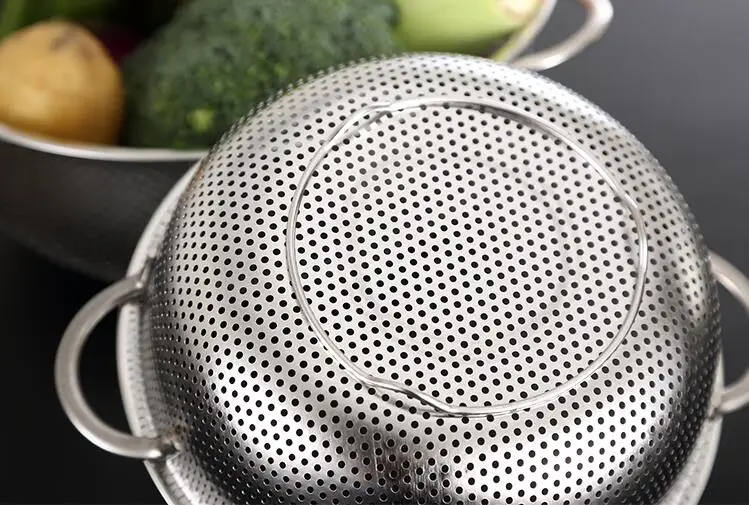 304 нержавеющая сталь двойная сетка для уха перфорированные кухонные