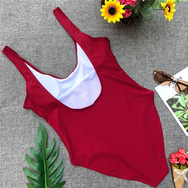 Женский слитный купальник 2019 женские Монокини с буквенным принтом бикини