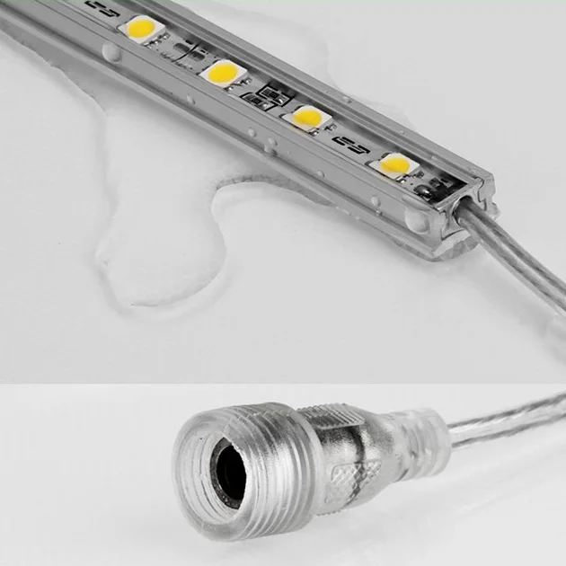 5X 30 LED RGB Изменение цвета SMD 5050 полоса гриль огни Бар паз жесткая водонепроницаемая