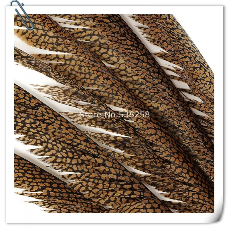 Натуральный фазан feather45-75cm Золото Зебра хвост перо для свадьбы/платье/diy украшения