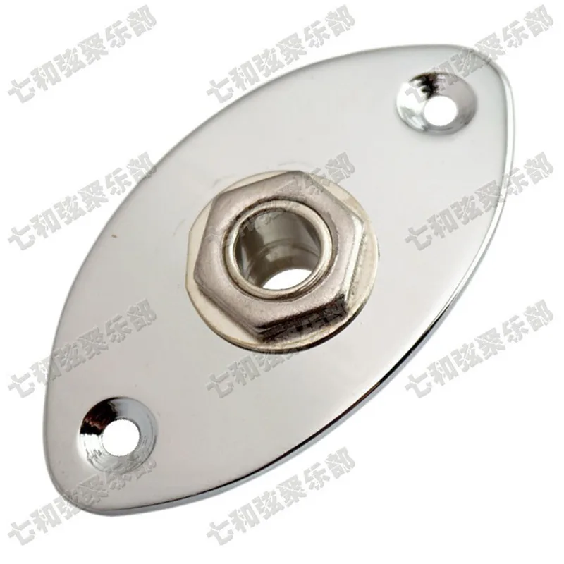 2 шт. хромированный Овальный Стиль электрическая бас гитара 1/4 &quot6 35 мм гитарный