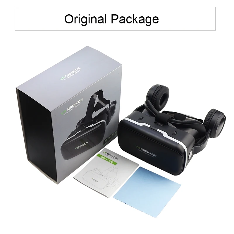 Shinecon VR 6,0 G04E Google Cardboard 3D очки виртуальной реальности Гарнитура иммерсивный шлем Крепление на голову для 4-6 'телефон+ геймпад