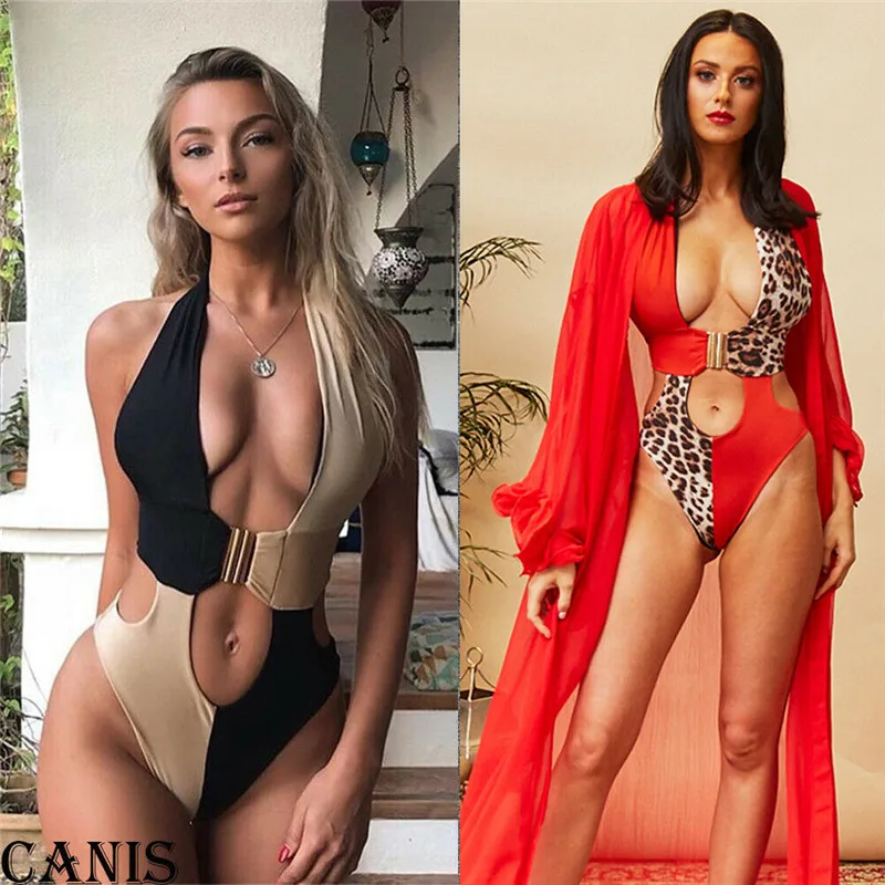 Женский купальник-бикини с открытой спиной GLan купальник-монокини летняя пляжная