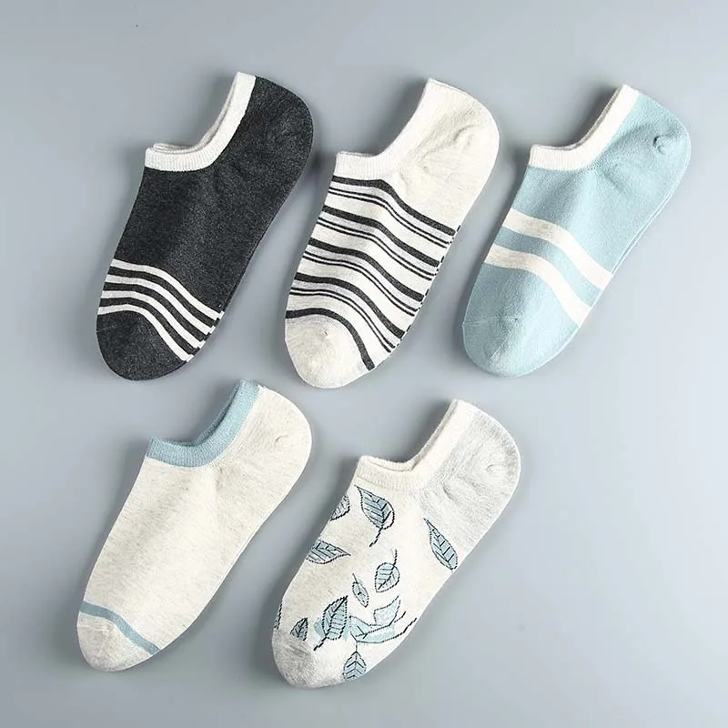 

Socks Women 5 pairs/lot Cotton Fashion Printed Ankle Sock Cute Short Breathable Sokken Casual Spring Summer Socks Sets