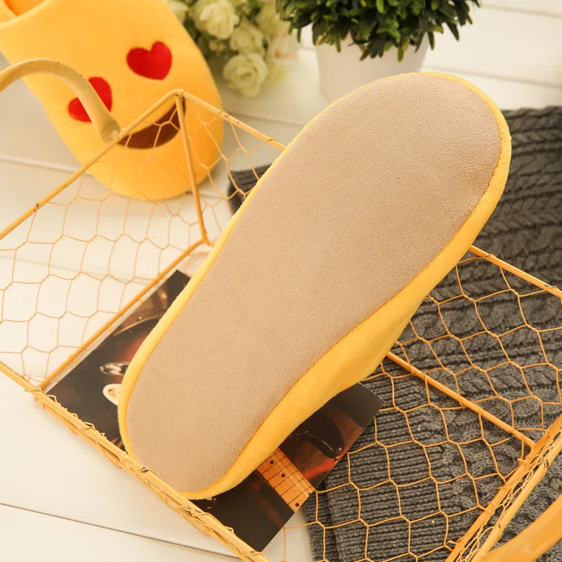 Embroidery Cute Emoji Soft Bottom Women Slippers 2019 Winter Indoor Wood Floor Cozy Stuffed Home Shoes Cotton Pantuflas | Обувь