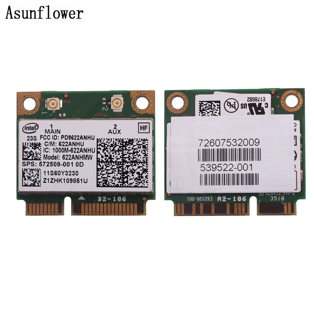 Для беспроводной карты Intel 622ANHMW 6200 300M 802.11a/g/n SPS :572509 001 для HP|Сетевые карты| |