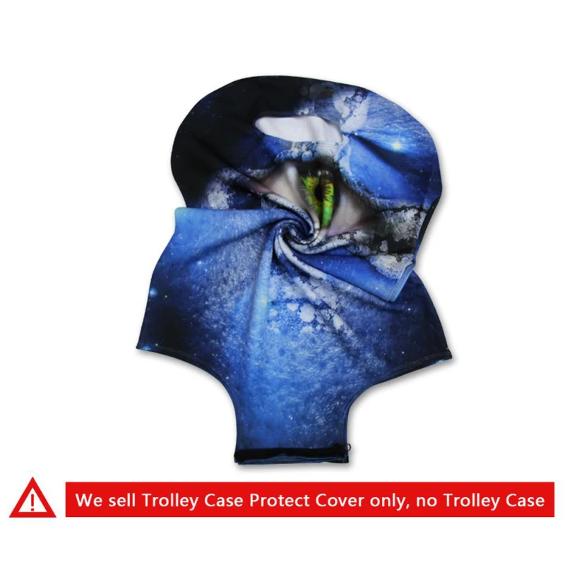 

INSTANTARTS Blue World Map Eye Print Luggage Protective Cover for 18-30 Inch Trolley Suitcase Travel Accessories Dust Rain Cover