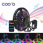 Цифровая светодиодная лента WS2811 12 В, 30 светодиодов60 светодиодов, набор RGB светильник полосок с музыкальным контроллером и адаптером питания, 5 м 10 м