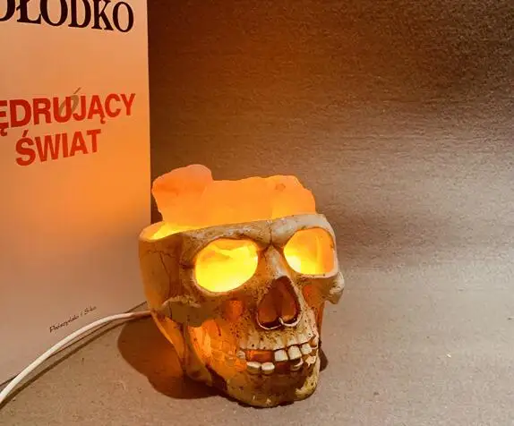 Human skeleton Статуи скульптуры Смола Хэллоуин предмет интерьера ремесло череп USB кристалл свет натуральная лампа из гималайской соли светодиодные лампы - Испускаемый цвет: Human skeleton