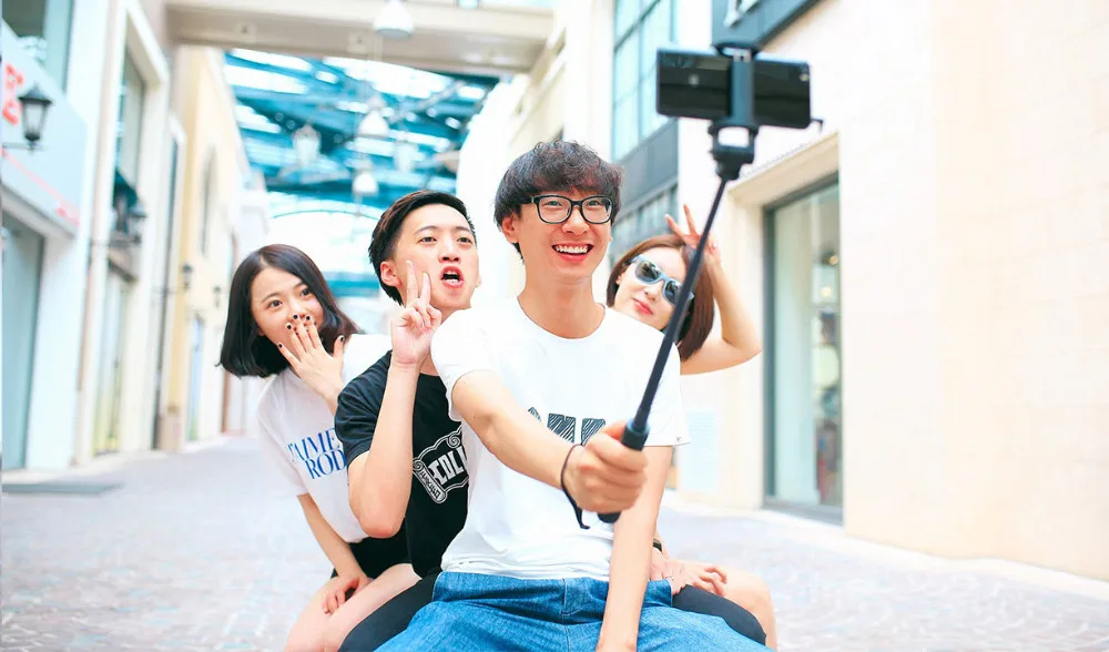 Xiaomi Selfie stick монопод затвора держатель Выдвижная Ручной Проводной палка для селфи затвора для iPhone Смартфон Xiaomi