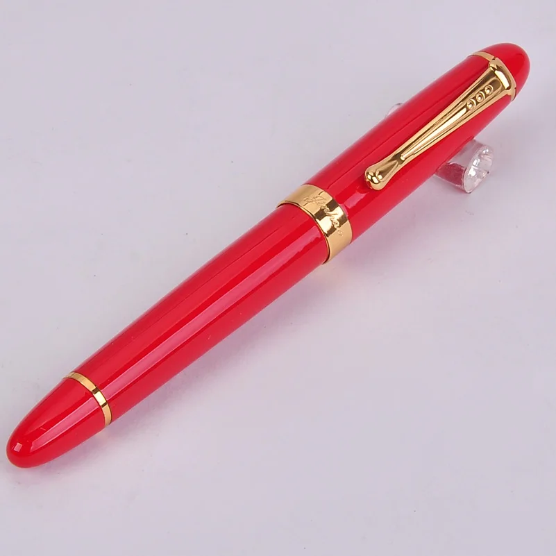 Red Подлинная Jinhao 450 перьевая ручка полностью Металлическая Золотая Роскошная ручка с зажимом 22 цвета 0,5 мм перо Iraurita бизнес школьные принадлежности - Цвет: Red