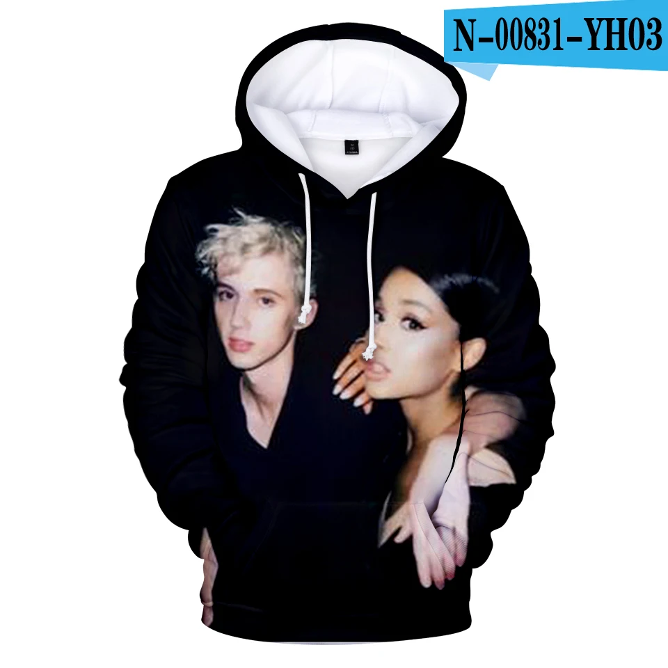 Frdun, 3D, Ariana Grande, Amrican, известный певец толстовки Толстовка Kpop, Повседневная мода, Kpop, хип-хоп толстовки, теплая толстовка - Цвет: N00831