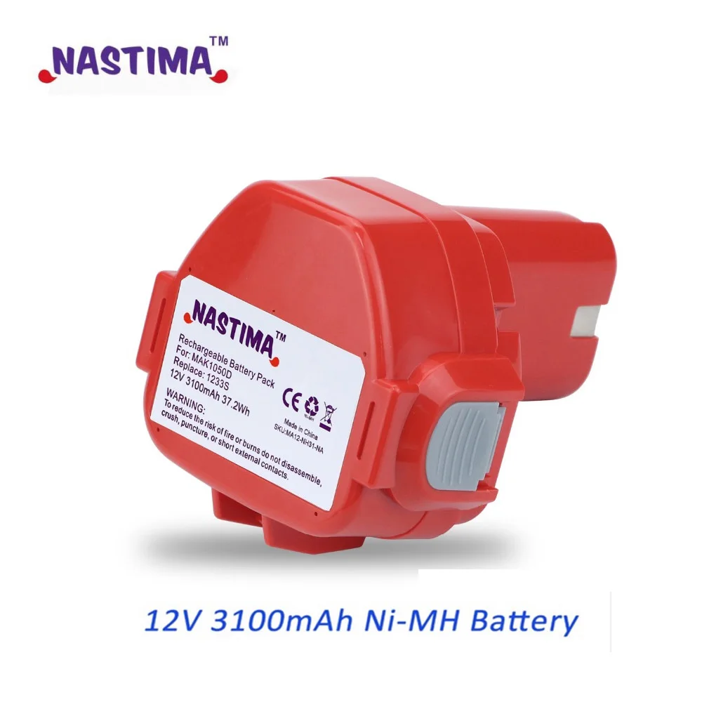 

Никель-металлогидридный аккумулятор NASTIMA, 12 В, 3100 мАч, для Makita 1220 PA12 1222 1233S 1233SA 1233SB 1235 1235A 1235B 192598-2
