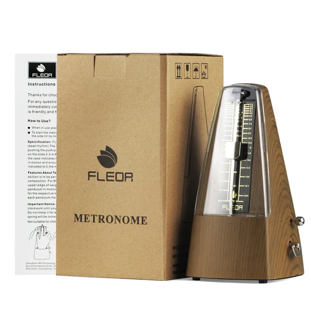 FLEOR Universal Piano Metronome Mechanical Light Teak Color | Спорт и развлечения