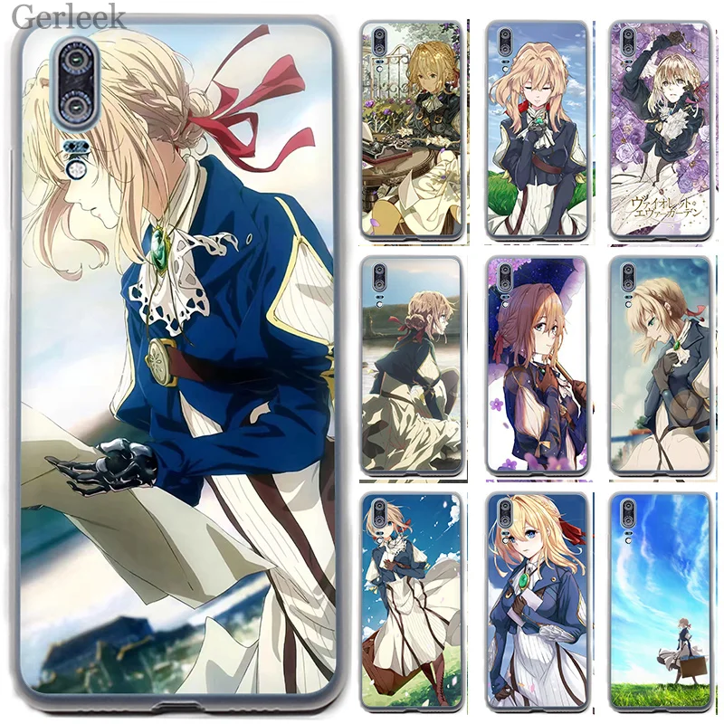 Чехол для телефона аниме фиолетовый Evergarden Huawei P8 P9 P10 P20 Pro Lite 2015 2016 2017 P Смарт Мягкий