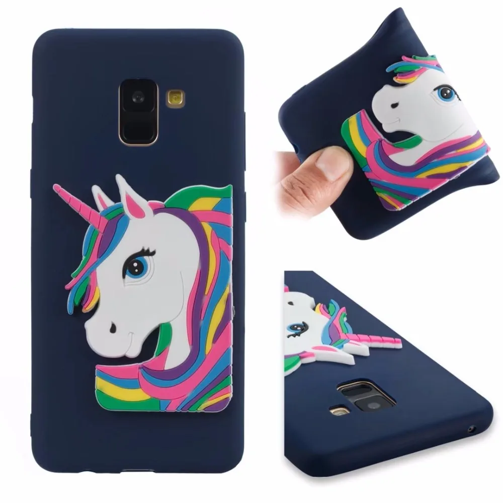 Abhoriz чехол для samsung A8 2018 милый мультфильм лошадь узор силиконовый телефона |