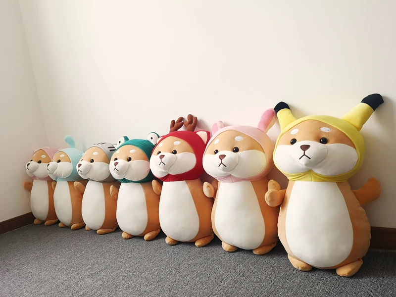 60/100 см Косплей Shiba «Лисья Секретная служба»(Inu игрушки мягкие чучела собаки и плюшевые игрушки Плюшевые Косплей Shiba «Лисья Секретная служба»(Inu Косплэй Куклы Детские куклы для Детский подарок дешевые игрушки