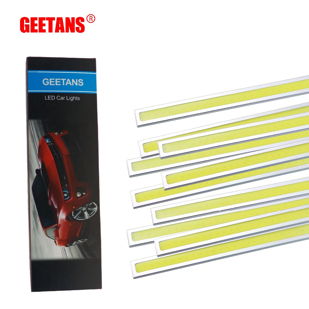 Дневные ходовые огни GEETANS 10 шт. COB светодиодный 12 В DRL 14 17 см водонепроницаемые