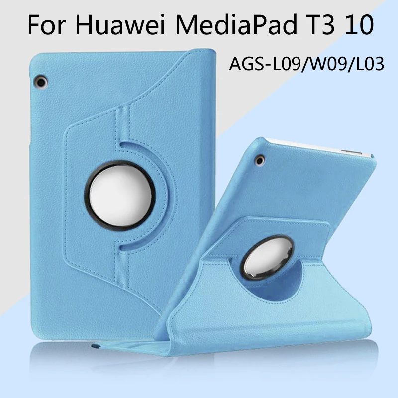 Кожа смарт чехол для Huawei MediaPad T3 10 AGS L03 L09 W09 9 6 дюймов планшет коксовое