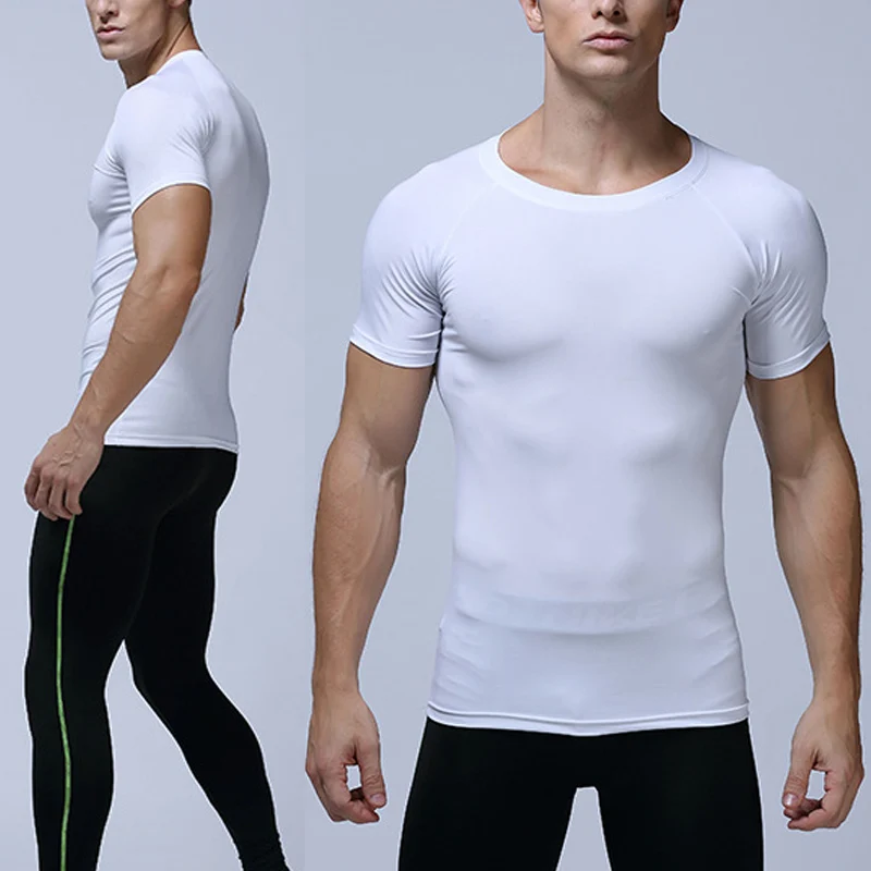 Hot Selling Men Compression T-shirt Short Sleeve Quick-drying Breathable for Summer Sports Running | Спорт и развлечения