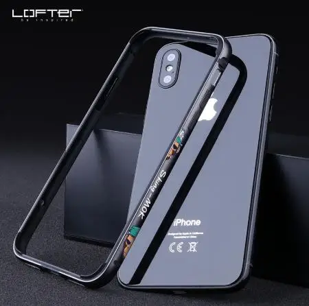 Lofter классный металлический бампер для телефона iPhone XS XR чехол s Max с мультяшным