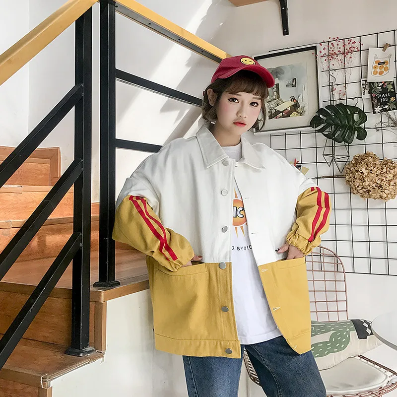 Весна Женская куртка 2018 Корея плюс размер джинсковая Куртка Harajuku одежда женские