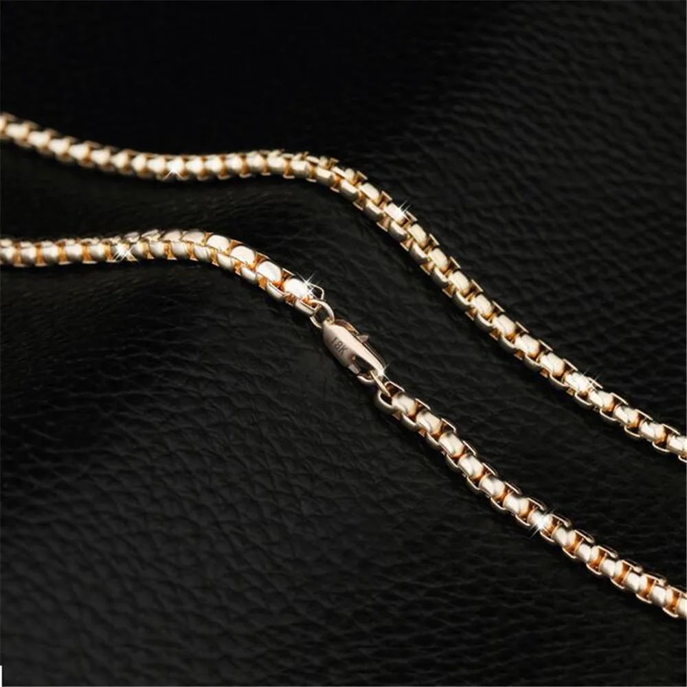

Ожерелье WQQCR толщиной 4 мм для мужчин, 16-24 дюйма, золотые и круглые ожерелья, колье серебряного цвета, мужские золотые ювелирные изделия