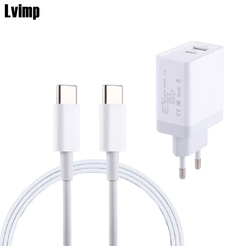 Зарядное устройство сетевое с 2 портами USB Type-C и поддержкой быстрой зарядки 30 Вт |