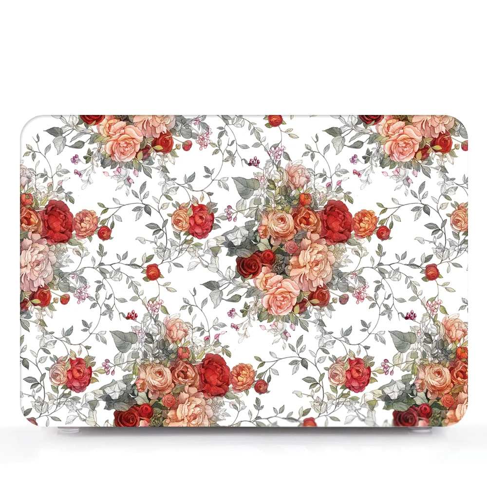 Жесткий чехол с мраморным рисунком + силиконовый клавиатура для Apple Macbook Pro 13 без
