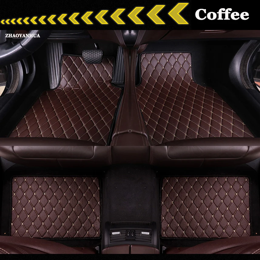 

ZHAOYANHUA Custom fit Universal car floor mats for All Models car floor mats leather Anti-slip carpet liners
