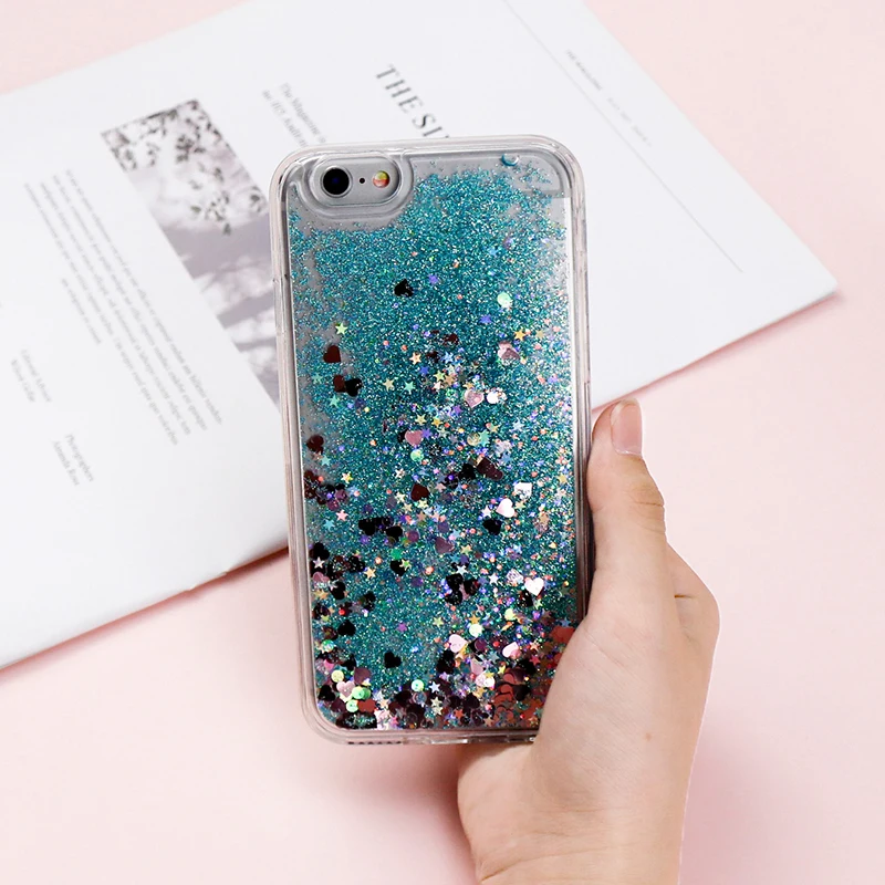 Fashion Soft Clear Case For iPhone 8 7 6 6s Plus X Dynamic Liquid Glitter Colorful Sand Quicksand Full Cover Capa Shell |