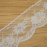 60mm Polyester Lace Trim White Fabric Sewing Accessories Cloth Wedding Dress Decoration Ribbon Craft Supplies 50yards L730-1