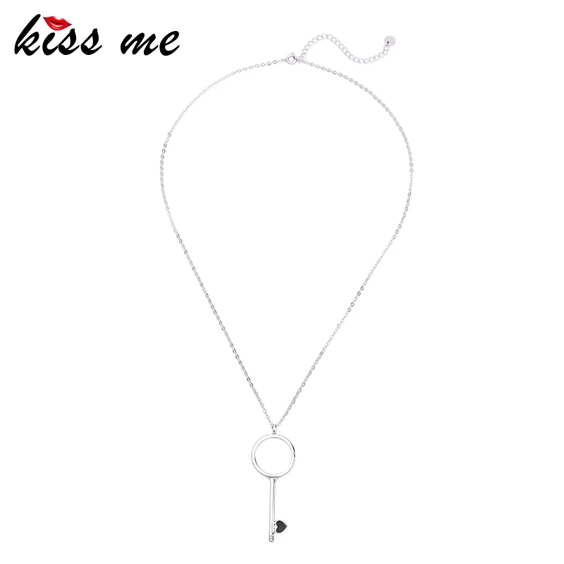Женское двухцветное ожерелье KISS ME изысканная черная и красная эмалированная