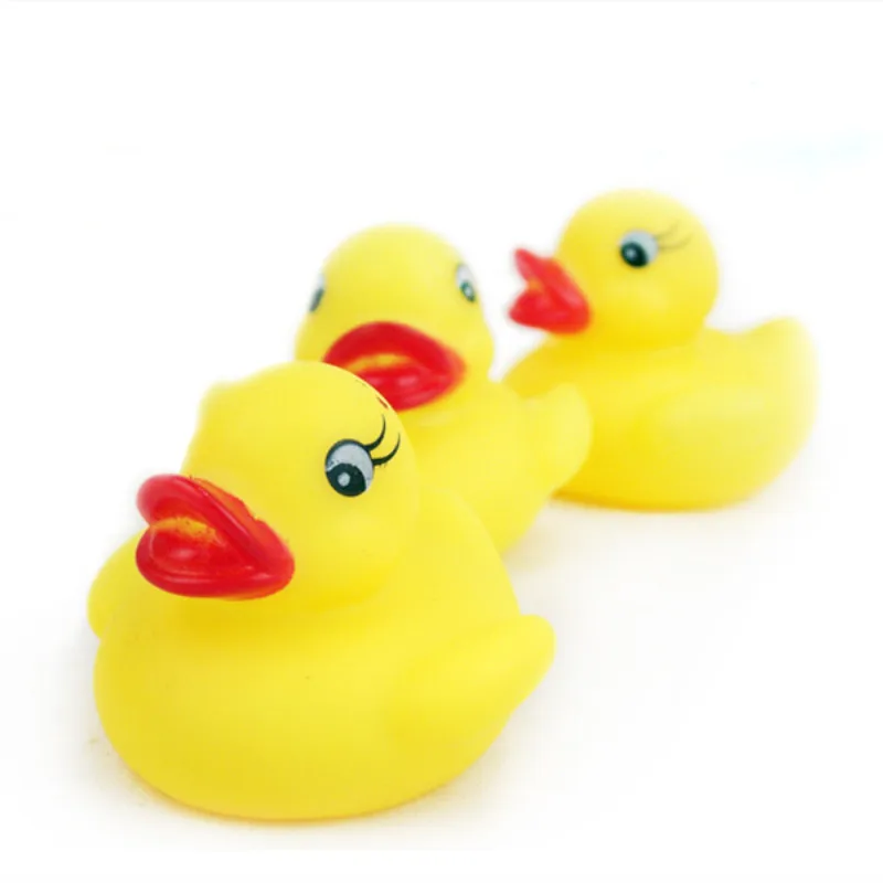 Милые детские со скрипом резиновые утки для ванной игрушки Duckie Baby Shower водные игры