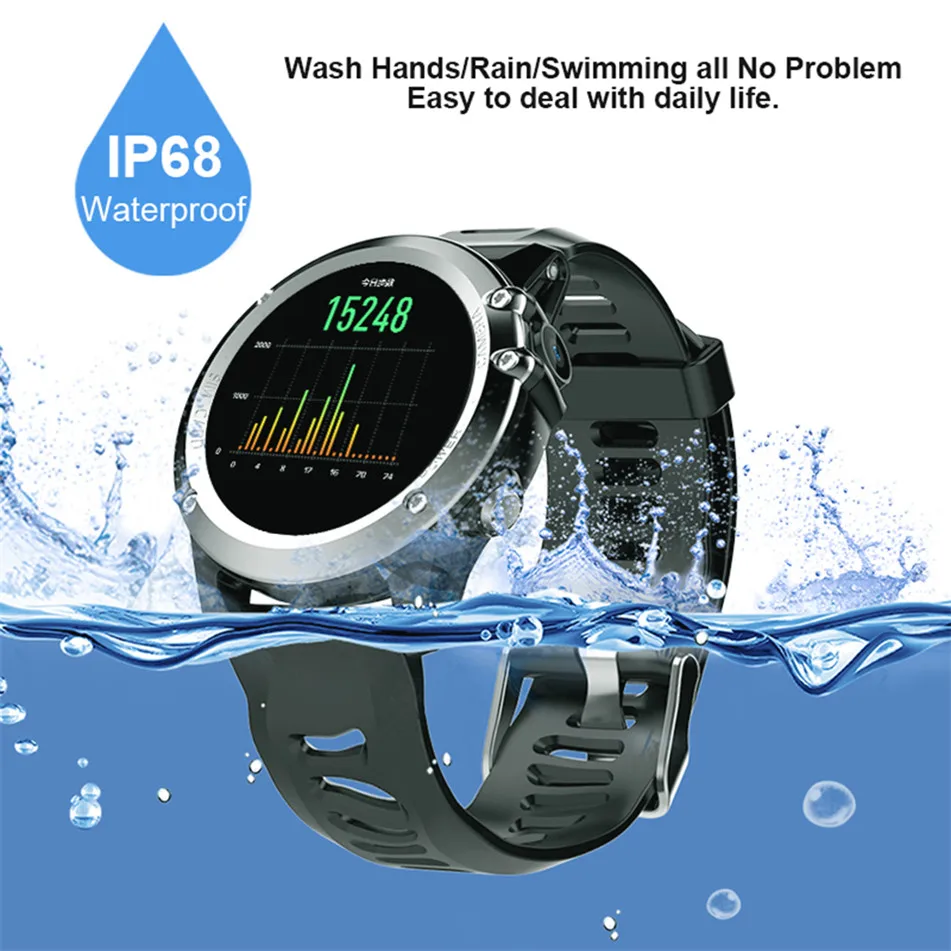 YKSO IP68 Профессиональный Водонепроницаемый smart watch Android 4 gps часы H1 Носимых устройств