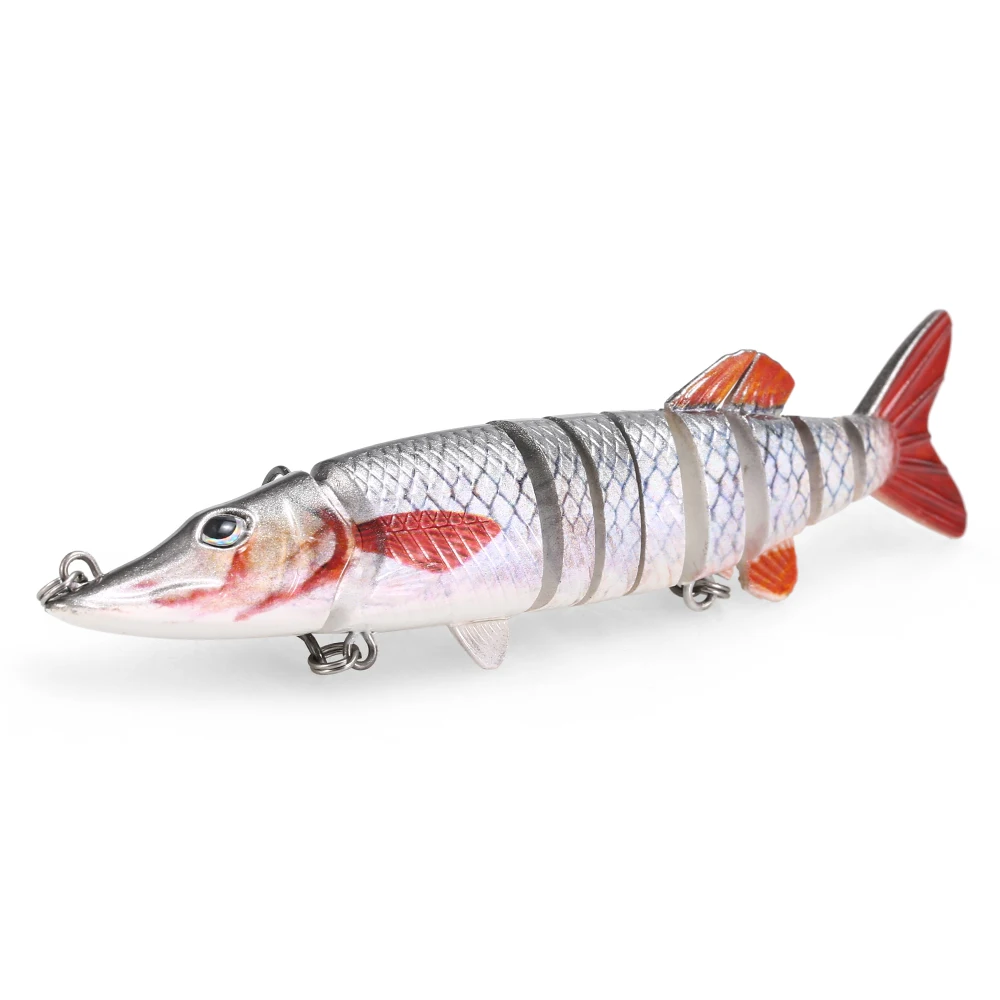 9 segement Щука мускулистая рыболовная плавающая приманка Crankbait жесткая рыболовный